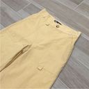 ZARA  matching 2 piece coord set butter pale light yellow cargo pants, ruched top Photo 6