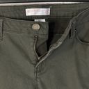 No Bo  Juniors SZ 17 Straight Jeans Mid-Rise Stretch Pockets Olive Green Zip-Fly Photo 5