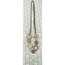 Coldwater Creek  Womens Leather & Mother of Pearl Necklace 34in Silver & Copper Photo 7