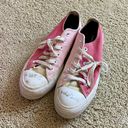 Converse RARE Pink colorblock low top  “loved” Photo 2