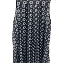 Nina Leonard  Womens Floral Dress Zip Lined Mini Sleeveless Pleated Black Small Photo 12