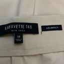 Lafayette 148  New York Gramercy Cream Dress Slacks Trousers Pants Size 14 Photo 2