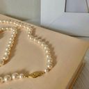 American Vintage Vintage “Mairi” Champagne Pearl Necklace 25” Gold Marquise Fishhook JAPAN Classic Photo 4