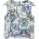 ZARA Perforated Tank Floral Laser-Cut Cut-Outs Cutouts Sleeveless Blouse Top M Photo 5