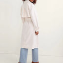 Madewell  Cotton-Linen Trench Coat in White NE394 Photo 15