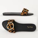 Quipid  Bella Leopard Print Buckle Slide Sandals Photo 2