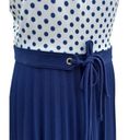 Vintage Blue  Polka Dot 60s Large Dress Photo 2