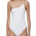 Babaton Aritzia  Women’s Size XS White Contour One-Shoulder Cami Bodysuit Photo 4