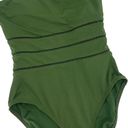 Bleu Rod Beattie  Womens Behind The Seams One Shoulder Swimsuit Green Size 4 Photo 2