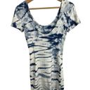 Talula  Aritzia Womens size Small Tie Dye Blue Bodycon Scoop Neck Mini Dress Photo 1