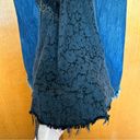 Bebe Long Denim Lace Applique Embellished Maxi Gusset Skirt Y2K Art to Wear Photo 6