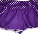 Xhilaration Athletic Polka Dot Running Shorts With Pockets Purple White Sz Large Photo 0