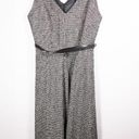 Mango MNG Tweed Micro Black White Houndstooth Woven Print Sleeveless Flare Dress 2 Photo 0