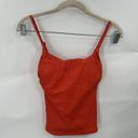 ANDIE  NEW Longline Ribbed Tank Orange XS Swim Top Tankini Resortwear Vacation Photo 1