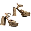 Gianvito Rossi Vintage Python Snakeskin leather platform heels shoes sz 39.5 Photo 1