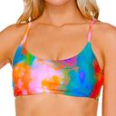 Raisin's  Juniors' Tie Dye Twist Back Padded Selah Bikini Top Size XL NWT Photo 0