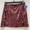 Abound  Women's Burgundy Soft Velour Mini Skirt Size Small Elastic Waist Pull-On Photo 0