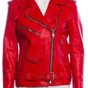 Understated Leather  x Revolve Red Easy Rider Leather Jacket Photo 2