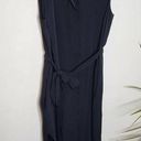 Jil Sander  Sleeveless Button-Down Midi Shirtdress - Black Size 4 Photo 0