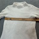 J.Jill  Chenille Sweater Womens Small Off White Mock Neck Cable Knit Tunic Photo 6