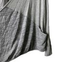 Betabrand  Waffle Knit Wrap Cardigan Sweater Gray Size Large Photo 4