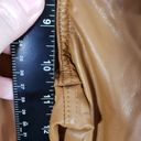 REWASH  Juniors' 11 Light Brown High Rise Vegan Leather Skinny Pants Cropped Photo 6