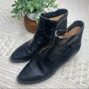 Wild Pair THE  VINTAGE Women's Western Cowgirl Leather Heeled Boots Black 9.5 Photo 4