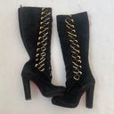 Christian Louboutin  Black Suede leather Lady Trop tall boots 37.5 Photo 1