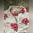 Caribbean Joe Vintage 90s  sleeveless Hawaiian floral button down blouse, size XL Photo 3