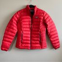 Patagonia  Women’s Down Sweater Red Puffer Coat Small Photo 2