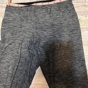 New Balance NB Dry Black Gray Athletic Leggings White Logo Left Leg Womens XS Photo 1