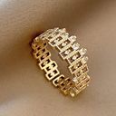 18K Gold Plated Adjustable Open Ring for Women,Statement Ring,Gold Ring Photo 0