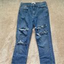 Reformation  Jeans Blue Distressed High and Skinny Crop Jeans in Syracuse Photo 1