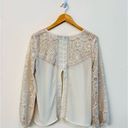 fab'rik Fab’rik Open Back Lace and Embroidered Cream Top size Medium Photo 6