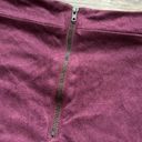 Bishop and Young  Faux Suede braids A-Line Mini Skirt LARGE Burgundy purple Photo 7