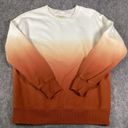 Madewell  Dip Dye Ombré Orange Athleisure Lounge Sweatshirt Fall Jumper Size S Photo 3