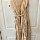 Rebecca Taylor  Size 10 Tulip Wrap Dress White Beige Marzipan Combo Midi V Neck Photo 8