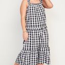 Old Navy NWOT  Sleeveless Gingham Tiered Ruffle-Trimmed Midi Swing Dress Photo 0