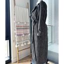 Banana Republic  Grey Herringbone Wool Blend Wrap Coat Women’s Size Medium Photo 2