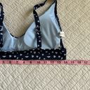 Aerie  Pique Longline V Scoop Bikini Top large navy blue animal print Photo 7