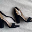 Bamboo Black Strap Heels Photo 1