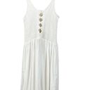 Boho Me NEW  Womens S Dress Gauzy Smocked White Sundress Feminine Flirty Photo 9