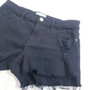 Frame  Le Cutoff Distressed Black Short Photo 1