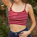 Brandy Melville red + white striped tank top Photo 0