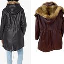 Andrew Marc NY Red Burgundy Hooded Parka Coat Anorak Jacket S Photo 2