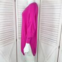 EXPRESS  Drop Shoulder Circle Hem Oversized Tunic Sweater Pink Small Photo 1