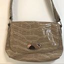 Liz Claiborne Logo stamp flap gator  shoulder bag. Photo 0