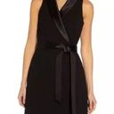 Adrianna Papell  Faux Wrap Tuxedo Dress Size 10 Black Formal Cocktail Wedding$139 Photo 1