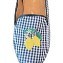 Jack Rogers  Gingham Embroidered Lemon Leather Loafer Size 11 NEW Photo 8