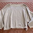 Free People  Bardot Sweater Sand Dollar drop shoulder  Boho neutral Photo 1